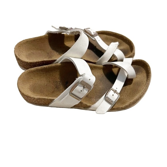 Birkenstock Mayari 2 Strap Metal Bruckle In white Size 32 (girls 1) - Picture 2 of 7